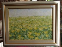 Картина маслом. поле одуванчиков. 9100 рублей.