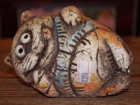 Кот-лежебока. Шамотная глина.